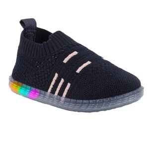SFAREK Kids Knitted First Walking Shoes with Light LED for Boys and Girls