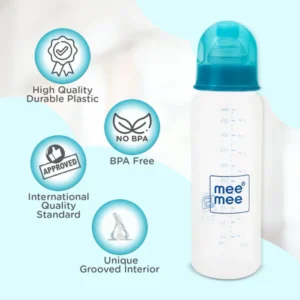 Mee Mee Premium Baby Buddy Feeding Bottle – 250ml (Pink Cap)