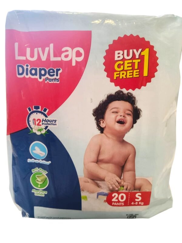 LuvLap Diaper Pants – Size S (4–8 kg) – 20 Pants