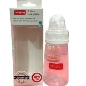 Babyhug Bubble Feeding Bottle – 125ml (0+ Months, , Anti-Colic)