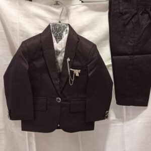 Black Kids Coat Pant Suit