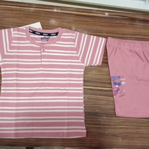 Hopscotch Boys Cotton Short Dress In Peach Color