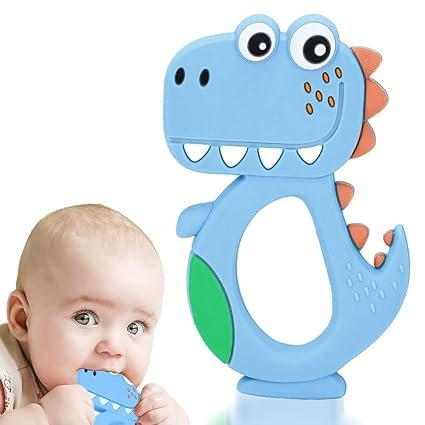 Dino Baby Teething Toy – BPA-Free Silicone Dinosaur Teether
