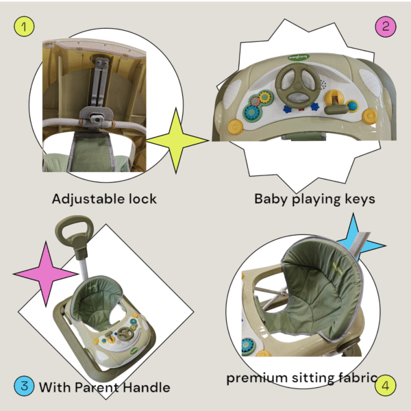 Baybee Baby Walker for 6-18 Months | Kids Push Walker with Rocker, Parental Handle - Image 6