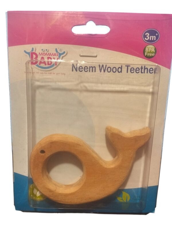 Mommas Baby Neem Wood Teether – Whale Shape