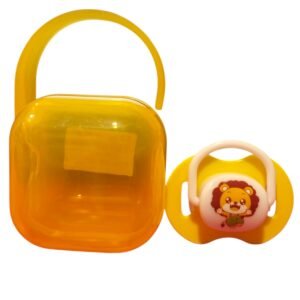Baby Soother Pacifier with Carrying Case – Lion Print