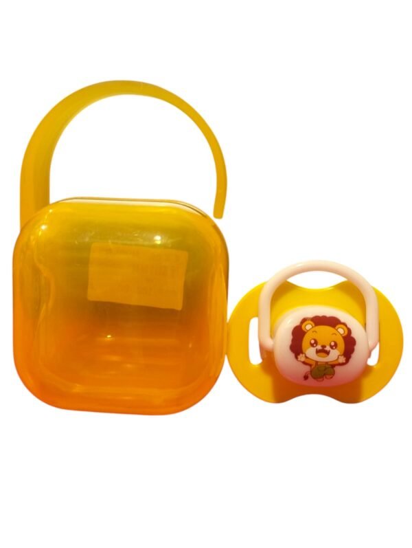 Baby Soother Pacifier with Carrying Case – Lion Print