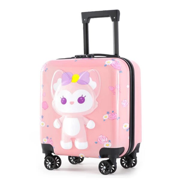 360° Spinner Kids Trolley Bag – Cute Kitty Print