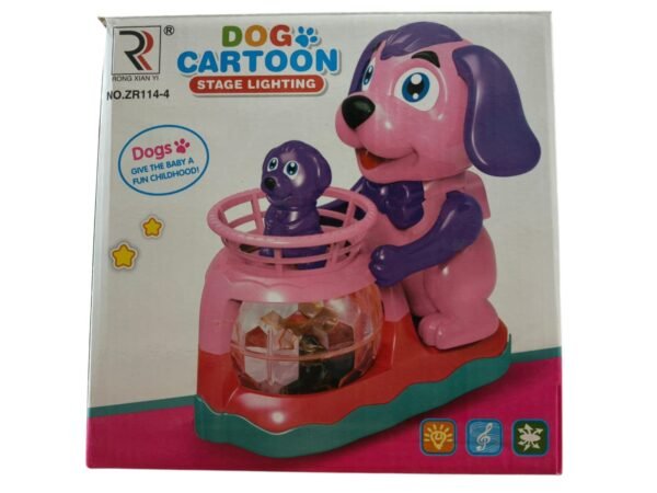 Dog Cartoon Stage Lighting Toy – Musical Bump & Go Dog