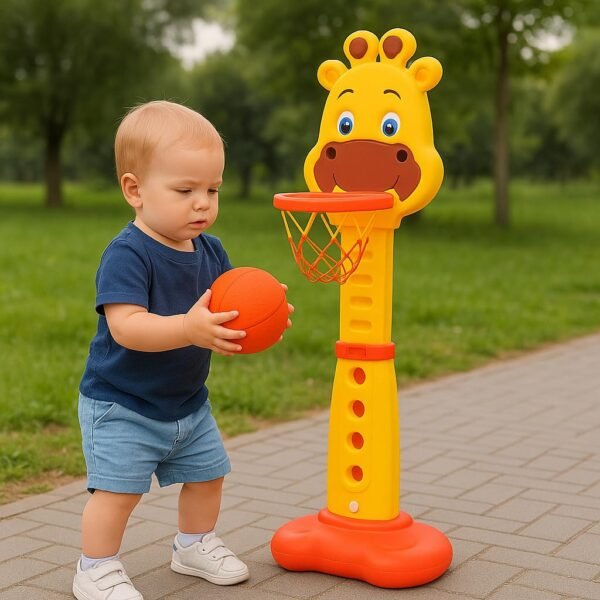 Baybee Giraffe Basketball Hoop Stand for Kids - Image 7