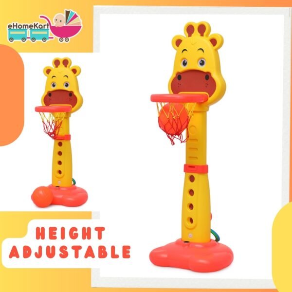 Baybee Giraffe Basketball Hoop Stand for Kids - Image 11