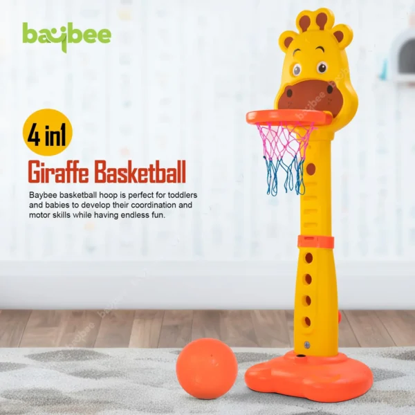 Baybee Giraffe Basketball Hoop Stand for Kids - Image 2