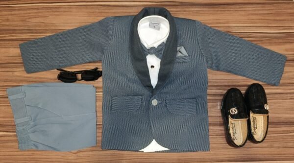 Baby Boys' Party Wear Suit Set with Shoes & Sunglasses – 4-Piece Gift Pack - Image 2
