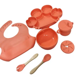 Silicone Baby Feeding Set – 10-Piece Mealtime Essentials Kit