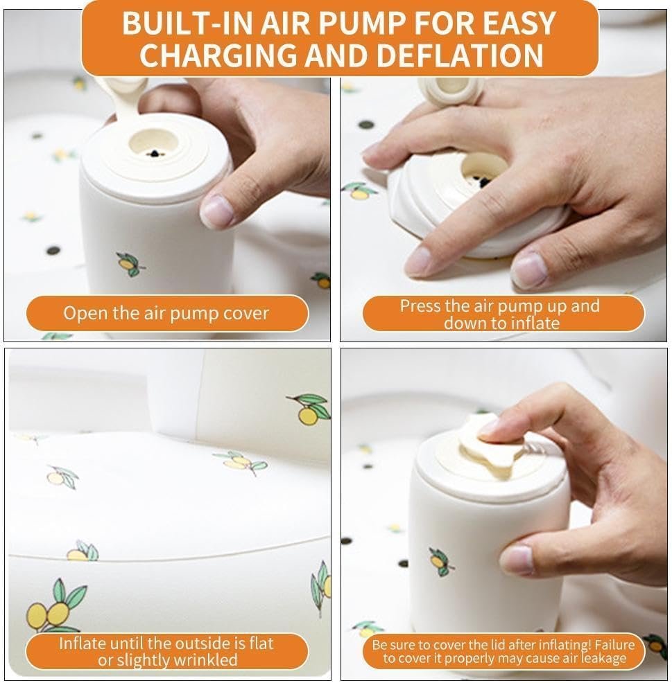 Inflatable Baby Sofa Seat – Bear Print Design - Image 10