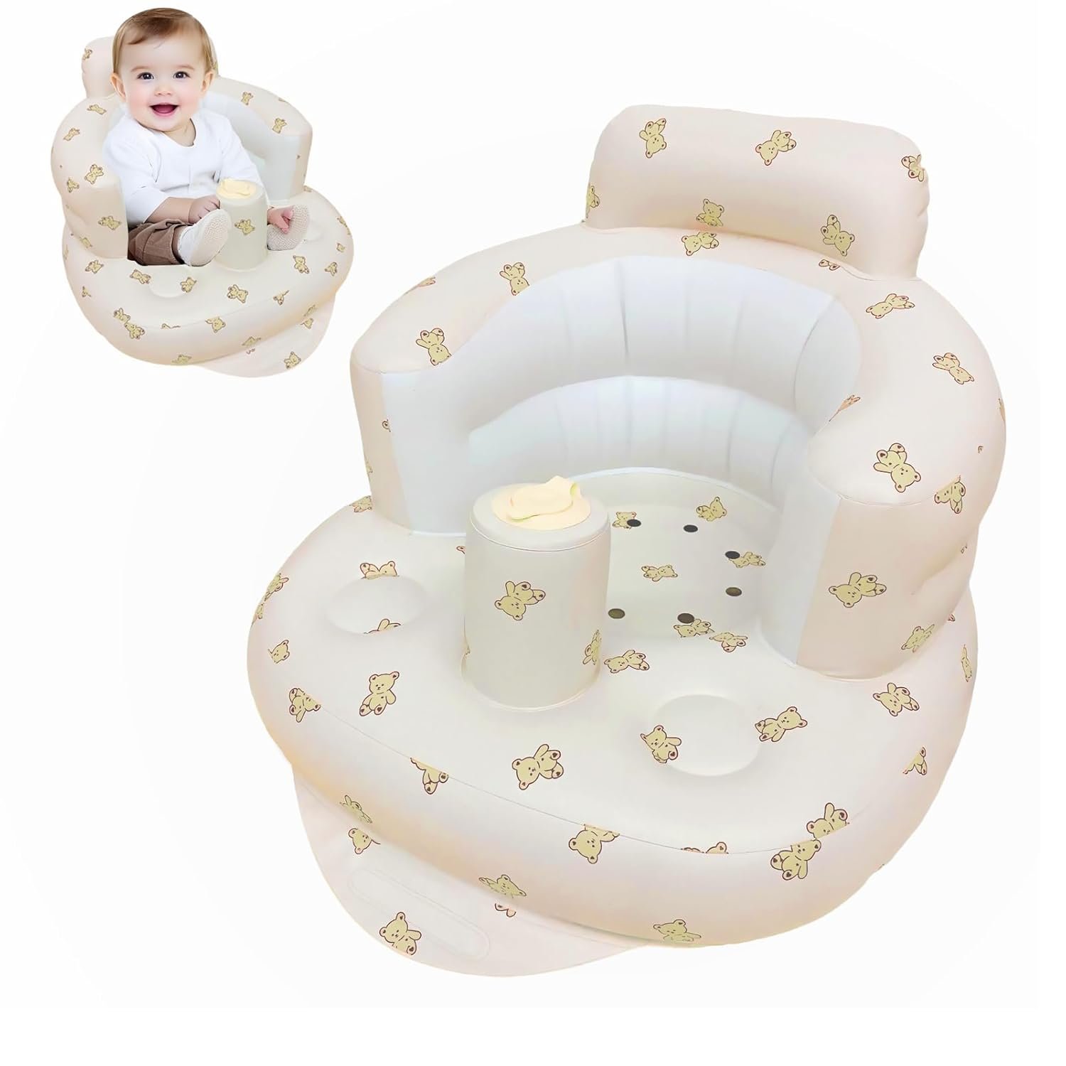 Inflatable Baby Sofa Seat – Bear Print Design