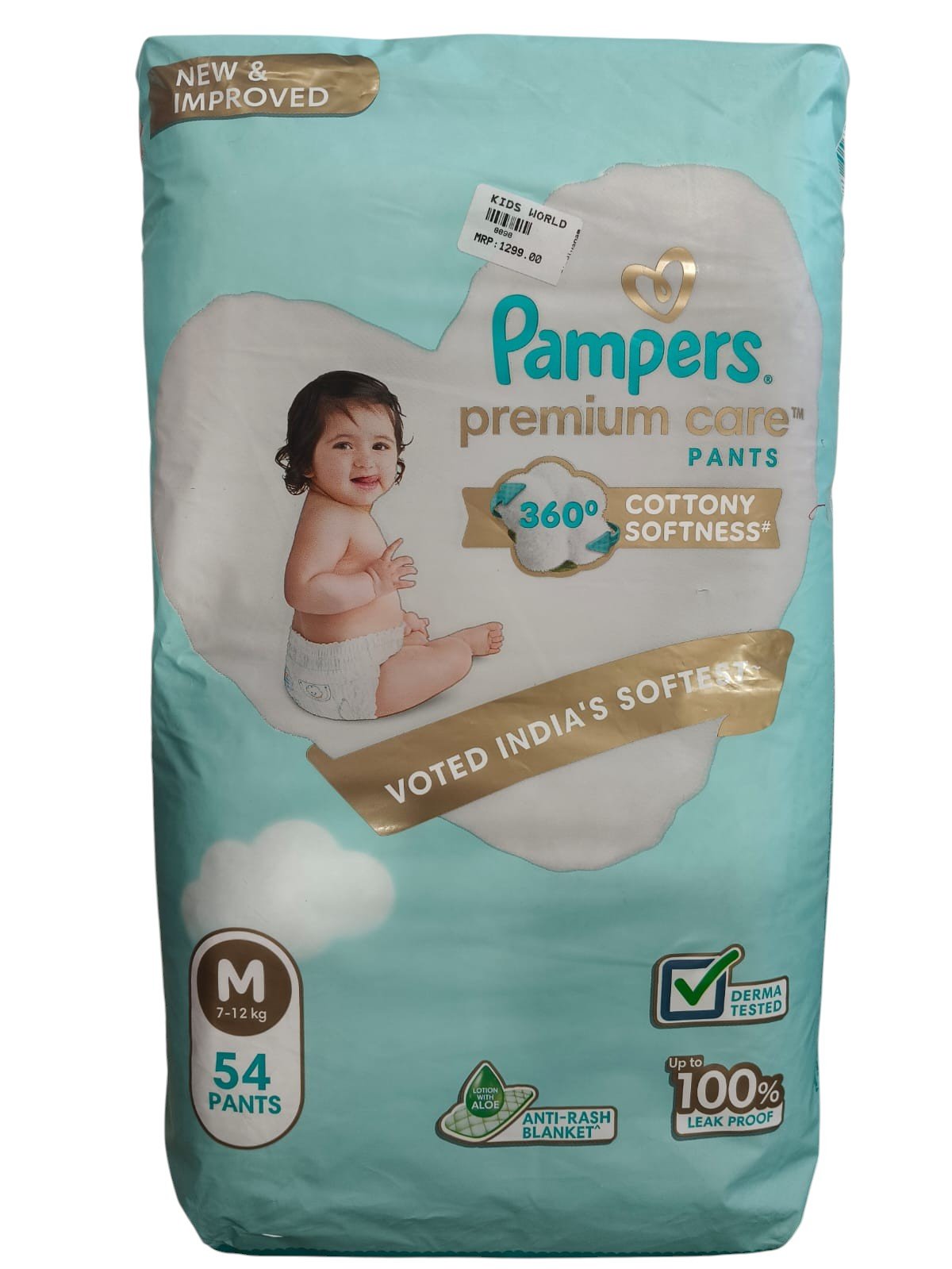 Pampers Premium Care Pants – Medium (7–12 kg), 54 Pants