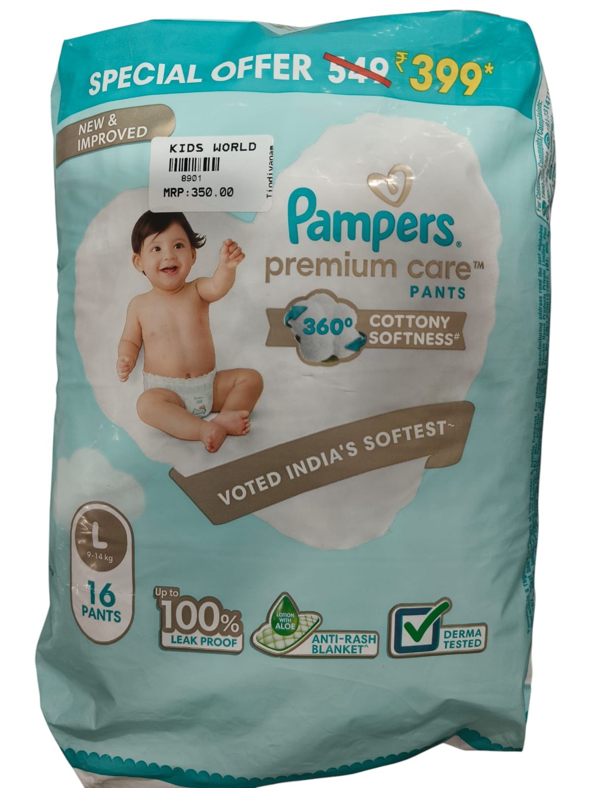 Pampers Premium Care Pants – Large (9–14 kg), 16 Pants